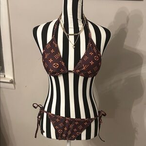 LV Brown Designer Bikini Set small